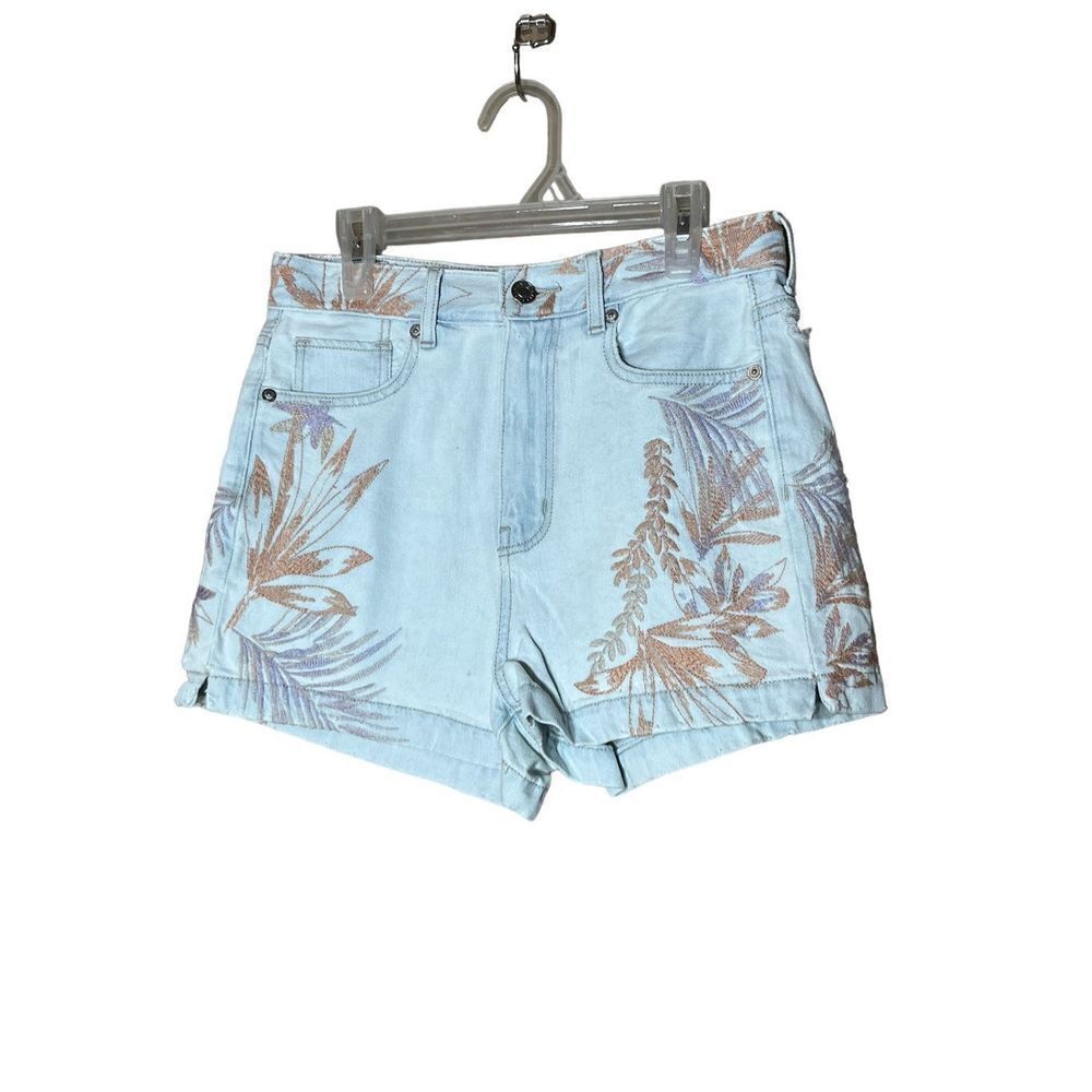 American‎ Eagle High Rise Embroidered Mom Shorts Size 00